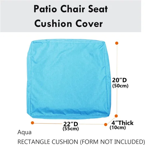 Vista 4 de Fundas de Cojines para Asientos de Patio, Fundas Deslizantes Lavables de Repuesto, Funda Impermeable para Cojín de Almohada de Silla de Muebles