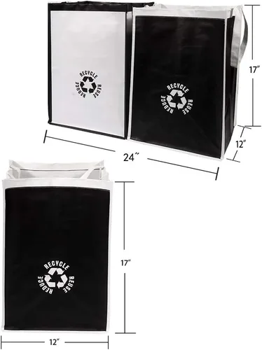 Vista 2 de Lily Queen - Bolsas de basura de reciclaje para la cocina y el hogar, base impermeable para botes de clasificación de basura, cestas