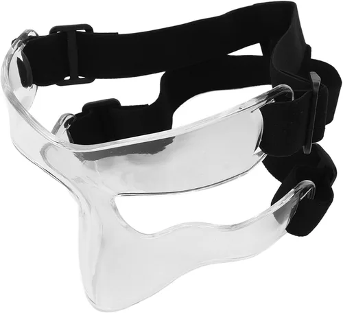 Vista 5 de Protector de nariz protector facial deportivo, protector facial de béisbol, fútbol, protección de nariz, material de policarbonato resistente