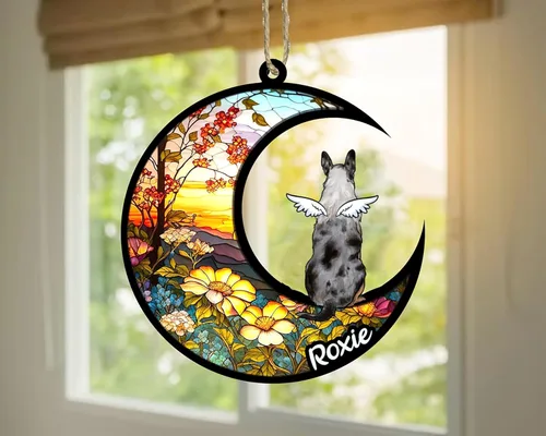 Vista 280 de LOVELYPOD Adorno de Navidad personalizado para perro Basset Hound (marrón) Basset Hound (marrón) adorno para atrapasoles de perro, razas de perros