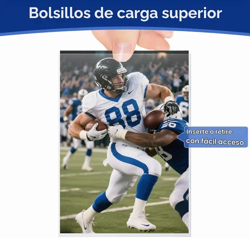 Vista 4 de 100 piezas de fundas blandas para tarjetas de intercambio, fundas de carga superior para tarjetas estándar de 2.5" X 3.5", protector de tarjeta