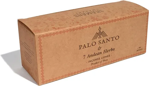 Vista 8 de Shamans Market Palo Santo & 7 Andean Herbs Cone Inciense - Caja de 6 Cajas