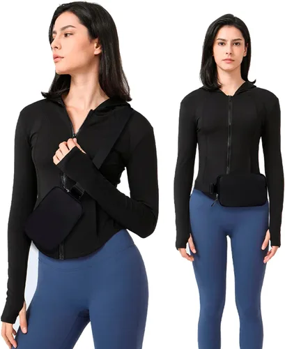 Vista 3 de Riñonera cruzada para mujer en todas partes, Negro, talla única , Riñonera para mujer