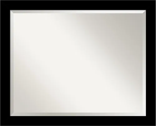 Vista 15 de Amanti Art Espejo de pared negro de 24 x 20 pulgadas, espejo de baño rectangular negro cepillado para decoración de pared de sala de estar, marco