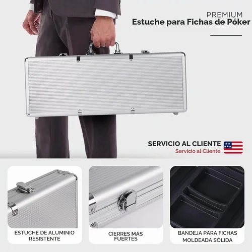 Vista 7 de Versa Games Juego de fichas de póker Ace Casino 500pc 0.41 oz