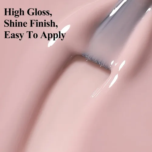 Vista 5 de Esmalte de uñas de secado rápido, secado rápido, esmalte de uñas transparente color nude regular, esmalte de uñas holográfico de alta cobertura