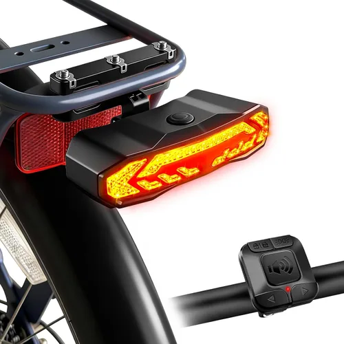 Vista 10 de USUPERINK Turn Signals for Ebike, Bike Turn Signals, Bike Blinkers Front and Back, Bike Tail Light USB Rechargeable with Horn, IP65 Waterproof