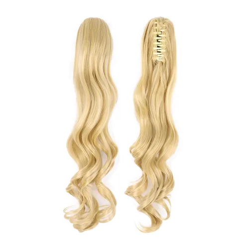 Vista 34 de Peluca MapofBeauty Lolita para disfraz, cabello largo, rizado, con coleta, Blanco