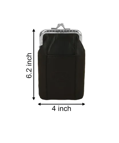 Vista 6 de Funda para cajetilla de cigarrillos de cuero con bolsillo para mechero, regular o 100 unidades, de Leatherboss (negro)