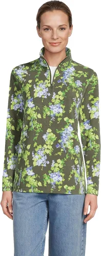 Vista 8 de Lands' End - Sudadera de vellón con cremallera de un cuarto, para todo tipo de clima Camello claro/marrón jengibre rico