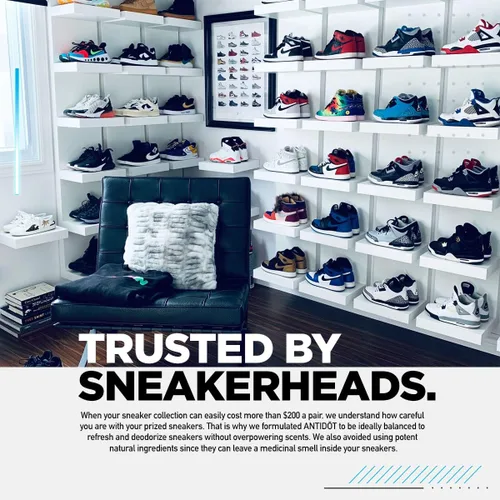Vista 3 de AntiDOT - Desodorizador de zapatos para Sneakerheads - Colección avanzada de ambientadores de zapatos Fórmula neutralizante de olores de zapatos