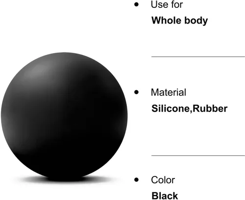 Vista 7 de Pelota de lacrosse de masaje WOVTE para músculos doloridos, hombros, cuello, espalda, pies, cuerpo, tejido profundo, punto de activación, nudos Negro