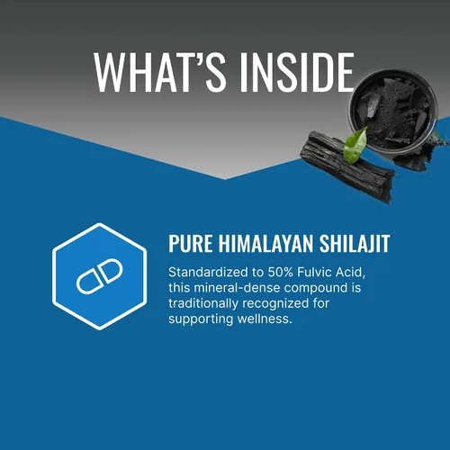 Vista 2 de Approved Science Himalayan Shilajit - 1000 mg porción, 50% ácido fúlvico - extracto 30:1 - Suplemento Shilajit de alta potencia - Probado por