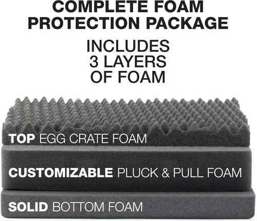 Vista 2 de Funda rígida impermeable - Resistente a golpes y al polvo - Protección de espuma - Válvula de ecualización de presión - Caja de almacenamiento