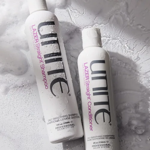 Vista 2 de UNITE LAZER - Champú liso para el cabello, limpiador suavizante de tamaño profesional para domar el encrespamiento y controlar el cabello grueso