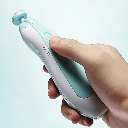 Vista 5 de FairOnly - Set de cortaúñas eléctrico para bebé, para cuidado de los dedos, color azul claro