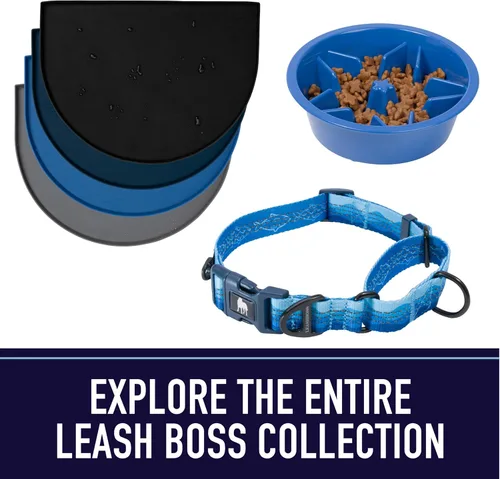 Vista 9 de Leash Boss Correa para perro de 10 pies con mango acolchado, correa larga para senderismo, campamento, explorar o caminar (10 pies, negro/rojo/gris)