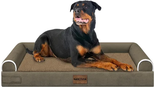 Vista 46 de NANUYA - Cama ortopédica para perros de tamaño mediano/grande, lavable: Camas con almohada para perros de tamaño mediano/grande, sofá de espuma