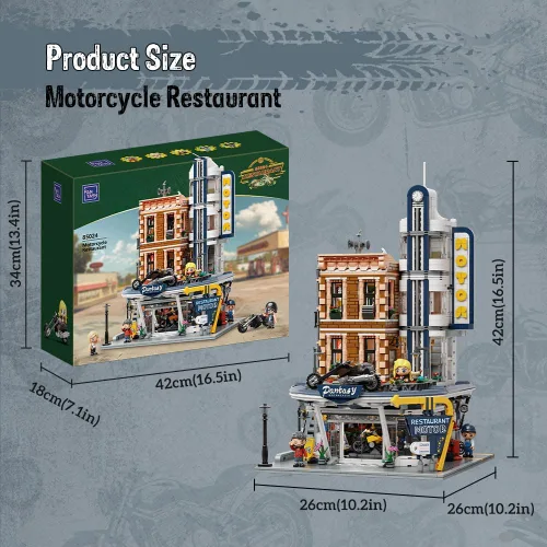Vista 7 de PANTASY Juego de comedor y bar retro para motocicleta para adultos