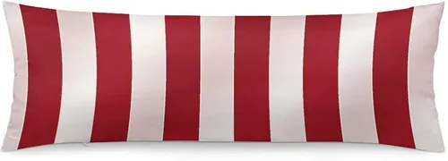 Vista 7 de Funda de almohada corporal con encanto, muñeco de nieve, copo de nieve, primera Navidad en rojo, funda de almohada larga con cremallera