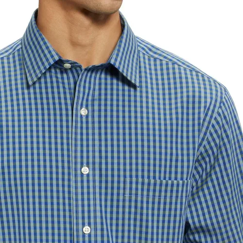 Vista 2 de Kirkland Signature - Camisa de manga larga para hombre, 100% algodón, sin hierro, cuello extendido