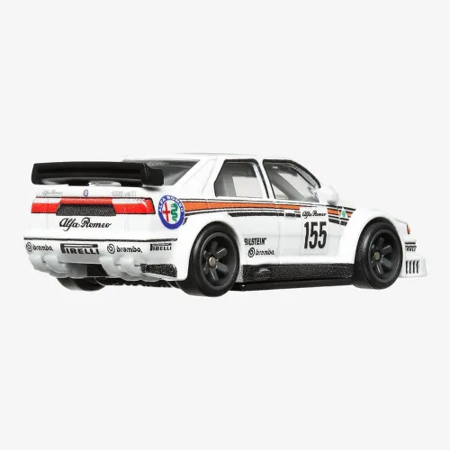 Vista 3 de Hot Wheels Alfa Romeo 155 V6 Ti, Spettacolare 1/5 [Blanco]