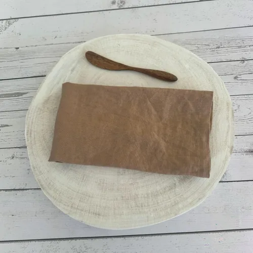 Vista 8 de Servilletas de lino – 100% lino francés puro lavado a la piedra – Servilletas de tela de lino puro lavado a la piedra – Tamaño 18 x 18 pulgadas