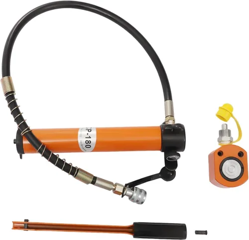 Vista 13 de Bomba de mano hidráulica 10T 10000Psi Tipo Separado Kit de bomba hidráulica manual de Ram con mango antideslizante Bolas de acero y anillo