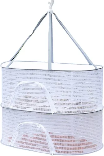 Vista 11 de Rejilla de secado de hierbas, red plegable de malla con cremallera, red de secado de alimentos para secar suéter para secar semillas, hierbas, 3