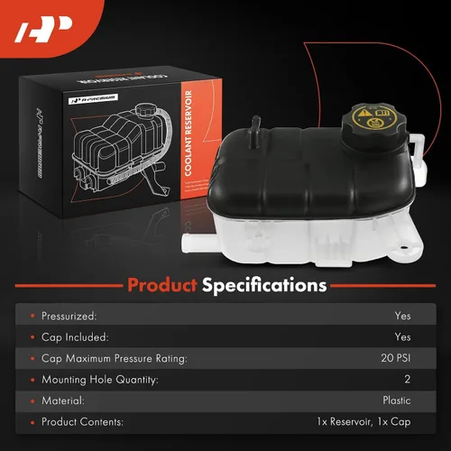 Vista 2 de A-Premium Tanque de depósito de recuperación de desbordamiento de refrigerante de motor presurizado [con tapa] compatible con Buick Encore 2013-2019