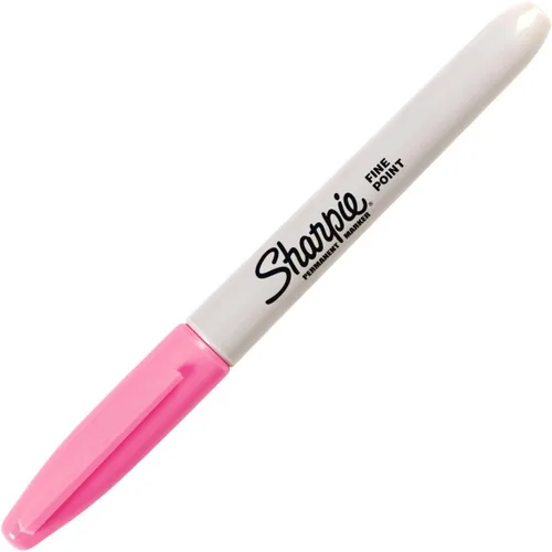 Vista 2 de Marcador permanente, punta fina, rosa