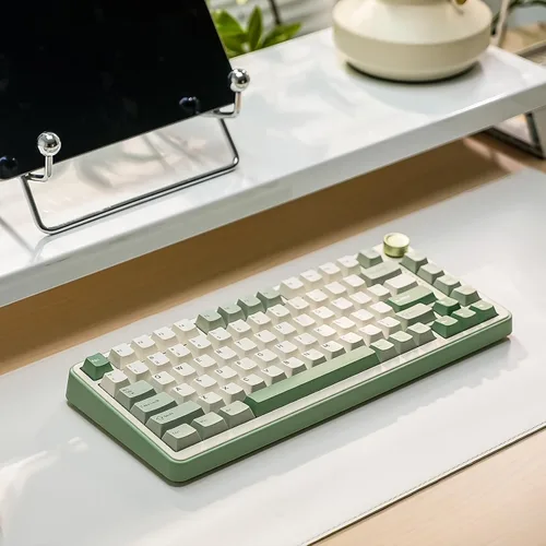 Vista 9 de YUNZII Teclado mecánico inalámbrico B75 PRO, diseño del 75% con perilla, estructura de junta de intercambio en caliente, interruptores prelubricados