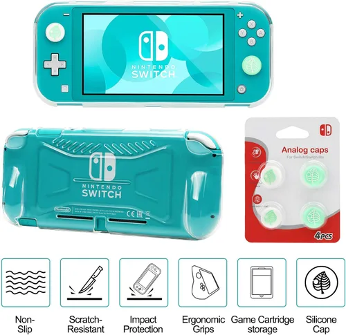 Vista 5 de Switch Lite Accessories Bundle, Kit with Carrying Case,TPU Case Cover with Screen Protector,Charging Dock,Playstand, Game Case, USB Cable