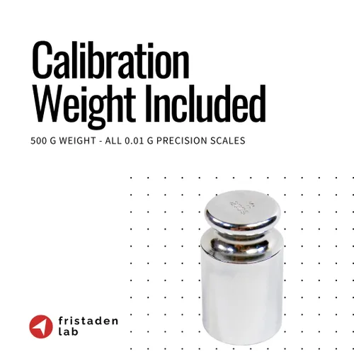 Vista 6 de Fristaden Lab Escala 70.55 oz x 0.00 oz Certificado de calibración USA Company - Balanza de laboratorio digital con célula de carga