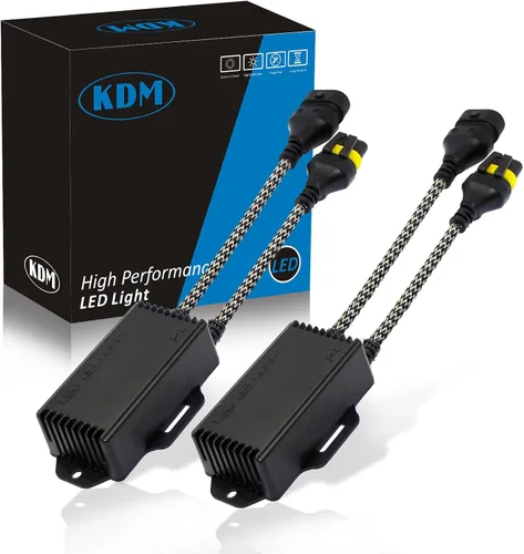 Vista 9 de KDM H7 LED Canbus Decodificador, resistencia de carga antiparpadeo sin errores, adaptador LED de advertencia cancelador de advertencia, paquete de 2