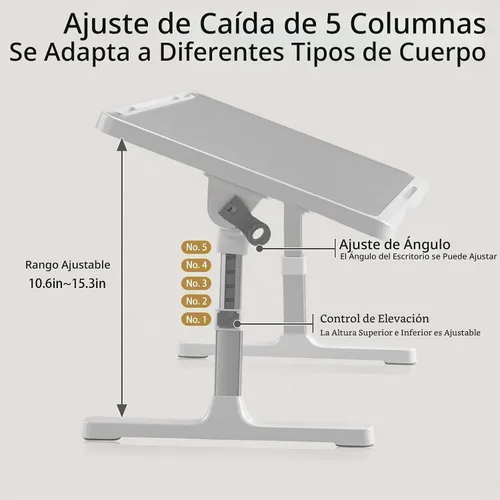 Vista 4 de SIDIANBAN Escritorio para computadora portátil para cama, mesa de cama Negro