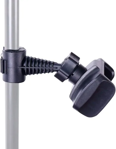 Vista 2 de Soporte de teléfono celular para soporte de micrófono, giratorio de 360°, soporte de abrazadera ajustable para teléfono inteligente, compatible