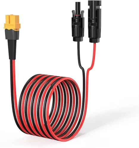 Vista 11 de Cable solar ELFCULB XT60 10AWG 2FT para central eléctrica portátil Cable solar a XT60 con alambre de cobre estañado trenzado para RV, camping
