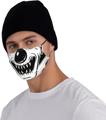 Vista 8 de Divertida máscara facial reutilizable lavable de tela para mujeres hombres decoración de vacaciones adultosadolescentes
