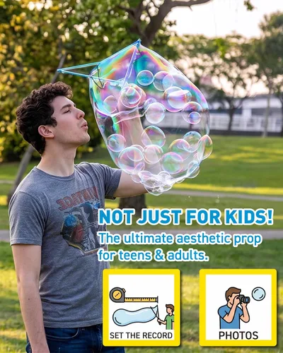 Vista 13 de Uncle Bubble Espada gigante de burbujas para varita, paquete de 2