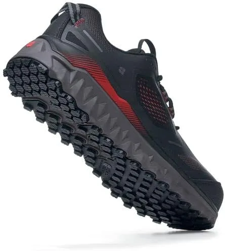 Vista 2 de Shoes for Crews Bridgetown - Zapatos de trabajo antideslizantes para hombre, resistentes al agua, puntera suave y nanocompuesta, color negro