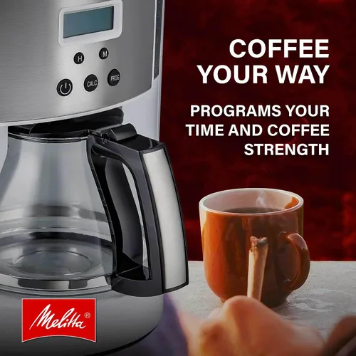 Vista 3 de Melitta Cafetera de goteo Aroma Enhance con jarra de vidrio Capacidad de 10 tazas Blanco