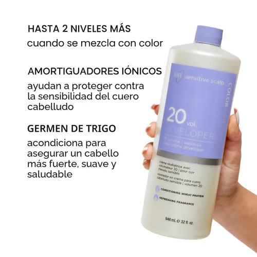 Vista 4 de Crema de volumen de peróxido 20 para cuero cabelludo sensible