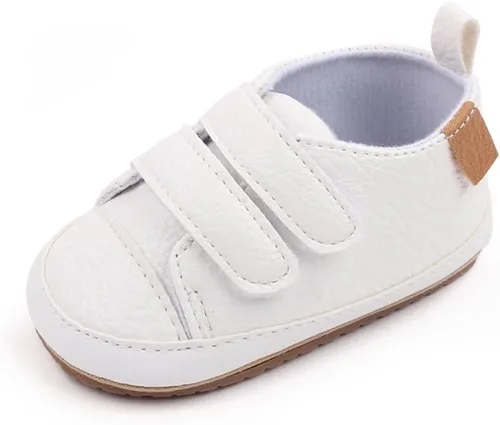 Vista 4 de Amtidy Baby Shoes Soft Leather Flat Shoes Toddler First Walker Shoes Boys Girls Infant Newborn Sneakers Non-Slip Rubber Sole
