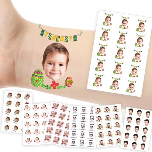 Vista 41 de Tatuajes temporales personalizados con foto y nombre, logotipo personalizado para adultos, niños, mujeres, hombres, regalo de boda, cumpleaños
