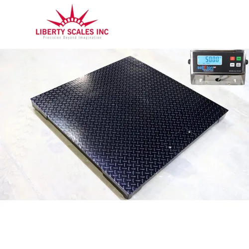 Vista 2 de Liberty Scales Báscula de piso industrial resistente de 48 x 48 pulgadas, báscula digital precisa para pesaje de almacén o envío