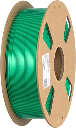 Vista 13 de Filamento de impresora PLA 3D de seda 1.75 mm. / 0.06 pulgadas 1 Kg. / 2.2 libras, brillante y sedoso brillo púrpura negro rojo cobre