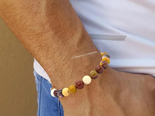 Vista 674 de Amazing Gemstone Crystal Bracelet for Women Men's Gifts - Protection Healing Crystal Bracelet - 8mm Gemstone Beaded Stretchable Bracelet Pulseras