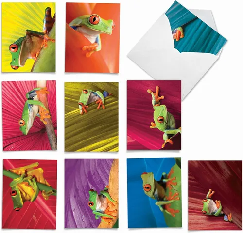Vista 12 de The Best Card Company - 10 tarjetas de agradecimiento en caja con sobres, juego de papelería de agradecimiento animal para hombres, mujeres y niños