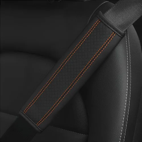 Vista 16 de zipelo - Juego de 2 piezas de fundas para cinturón de seguridad de auto, almohadillas de cuero transpirables para el hombro que protegen tu cuello